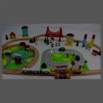 Nuheby Circuit Train en Bois 82 Piéces Jeux de Construction Train Enfant Coffrets de Train et Véhicules Rails pour Enfants Fille Garçon 3 4 5 Ans Jeu Créatif Jouets en Bois Cadeau